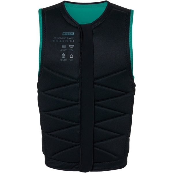 Mystic Mens Outlaw Front Zip Wake Impact Vest 35005.240226 - Green